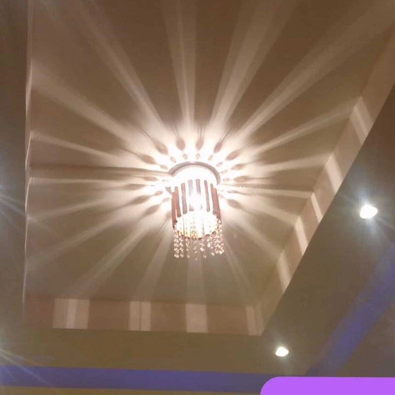 Lustre Luminária Plafon Elegante com Brilhos Cristalinos