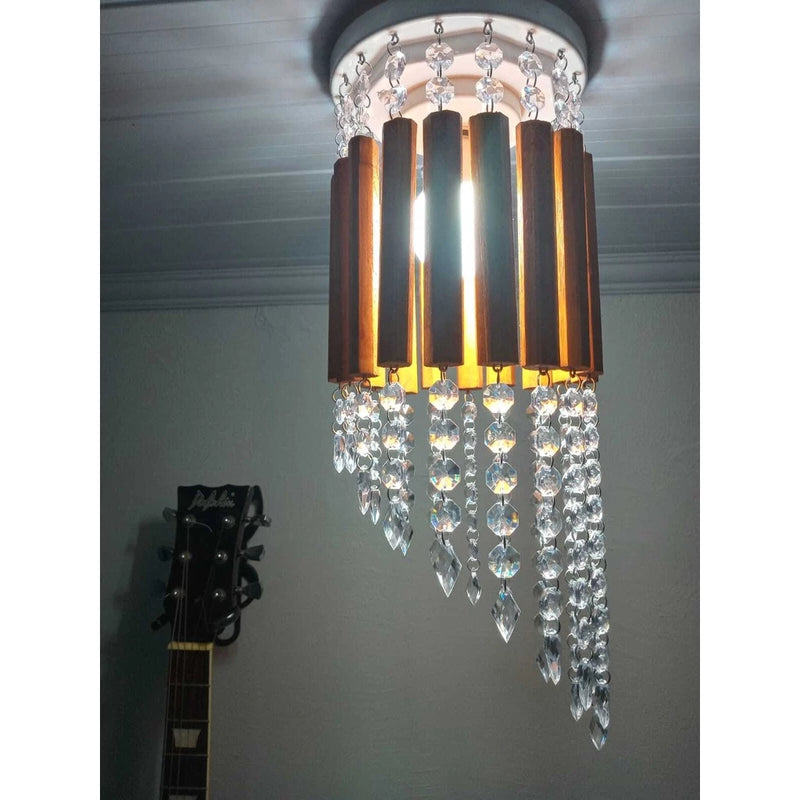 Lustre Luminária Plafon Elegante com Brilhos Cristalinos