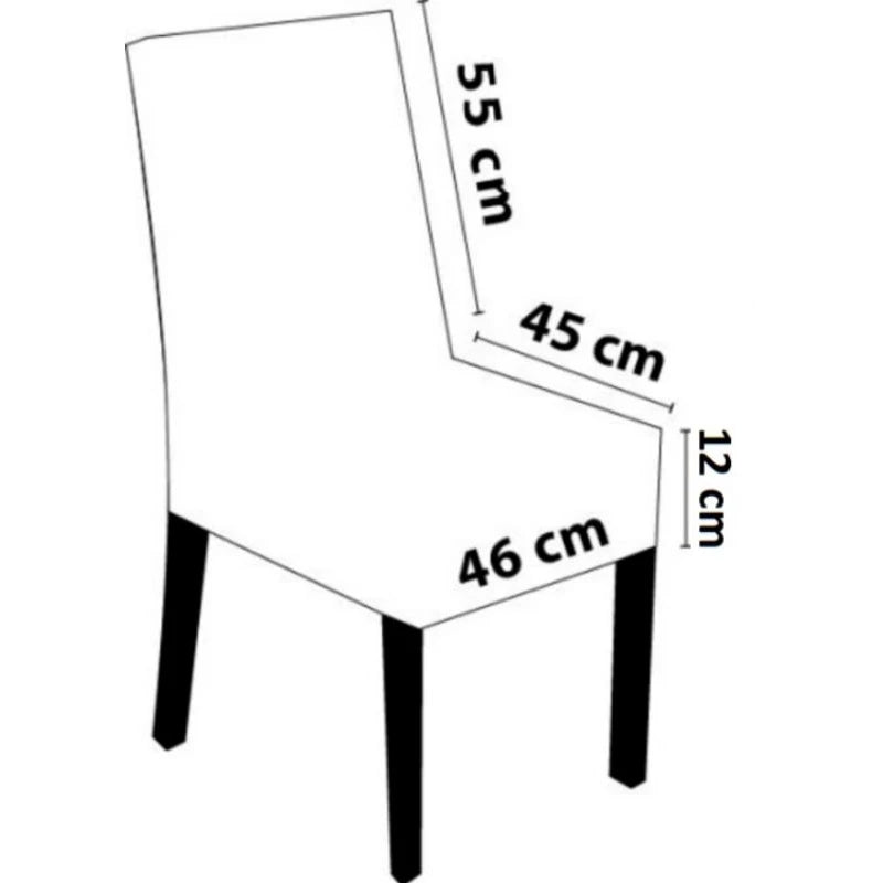 Kit Com 4 Capas Para Cadeiras Em Veludo Alemao Premium